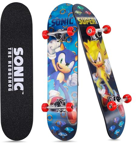 '31'' Lenticular Skateboard with Pro Trucks, Full Grip Tape, 9-Ply Maple Deck, Ideal for All Experience Levels'