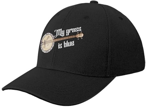 CIZIEOE Baseball Kappe Baseball Cap Mein Gras Ist Blau Bluegrass Banjo Baseball Kappe Vintage Trucker Hut männer Baseball Frauen