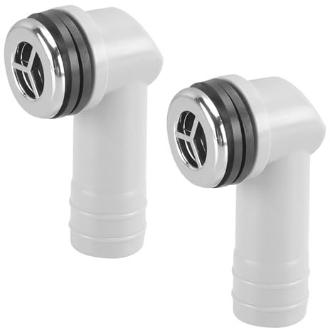 Qrity 2 Stück Überlaufkopf, Überlaufverbinder für Keramische Waschbecken, Überlauf Runde Schnittstelle, 29 x 29mm, für Überlaufloch Durchmesser 21-23mm