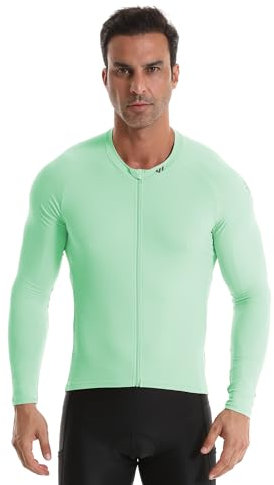 Lo.gas Maglia da Ciclismo Uomo Maglia Ciclismo Maniche Lunghe Traspirante Asciugatura Rapida Maglia