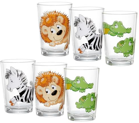 Ritzenhoff & Breker Kindertrinkgläser-Set Happy Zoo, 6-teilig
