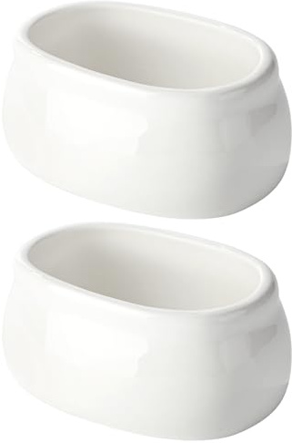 zeeooil Sugar Packet Holder 2 Pieces Ceramic Sugar Containers (White)