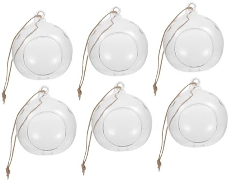 MAGICLULU Vase en Verre Suspendu Bougeoir Décoratif pour Bougie Chauffe-Plat pour Décoration Intérieure Globe en Verre Suspendu