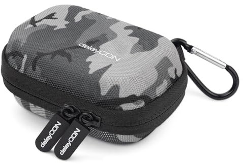deleyCON Tasche Hardcase für GoPro Actionkamera & GoPro Zubehör Robust Strapazierfähig Staubschutz Aufprallschutz Spritzwasserschutz für GoPro HERO 13 HERO 12 HERO 11 HERO 10 HERO 9 Gr. S - Camouflage