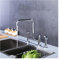 Rubinetto per lavello da Cucina, Rubinetto da Cucina in Ottone Massiccio Cromato con Rubinetto per Bidet, miscelatori da Cucina a Ponte a 3 Fori e 2 Maniglie
