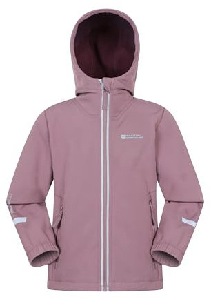 Mountain Warehouse Huxley Kids Water Resistant Reflective Softshell Dusky Purple Kids Size 9-10 Years