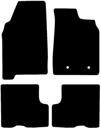 DB Bespoke Car Floor Mats For Dacia Duster (2018-2024) | Black Carpet, Black Trim, 4 Piece Set, 2 Clips, Tailored Car Mats, Anti Slip