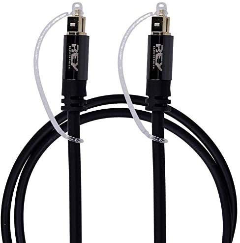 REY Toslink Digital Audio Optical Fibre Cable 5mm Connecteurs plaqués or 5mm Epaisseur isolée 2M