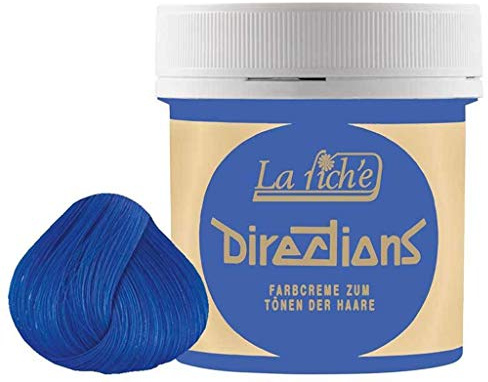 8 x La Riche Directions Semi-Permanent Hair Color 88ml Tubs - ATLANTIC BLUE