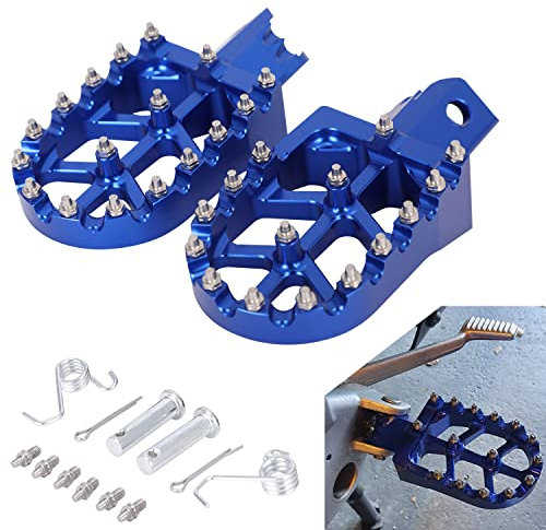 JFG RACING Cale Pied Moto,Repose-Pieds Moto Aluminium CNC pour CRF XR CR 50 70 80 100 125 CT200U Mini Bike SSR RFZ Beta Pit Bike-Bleu