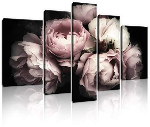 WallArena - Leinwand Bilder - Blumen Rose Natur Blume Rosa Pflanzen - 170x100 cm Leinwandbilder - Bild auf leinwand - Wandbild XXL groß Wandbilder für Wohnzimmer Schlafzimmer Wohnzimmerbilder Modern