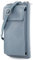 modamoda de P06 Damen Leder Umhängetasche Geldbörse Handytasche 6,5 Zoll handmade in Italy, Farbe:Taubenblau
