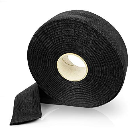 Effaband Baumanbinder - Fascetta per piante da 25 m, in poliestere resistente alle intemperie e alla decomposizione, per il fissaggio degli alberi, colore nero/larghezza: 50 mm