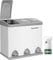 SONGMICS Mülleimer Küche, 3 x 8 L, kleine Kapazität, Mülltrennsystem 3 Fächer, Abfalleimer mit Deckel, Stahl-Treteimer für kleine Familien, Pedale und Inneneimer, weiß-grau LTB24WT