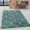 HomebyHome Teppich Rund Shaggy 80 cm Rund - Hochflor Runder Teppich Skandi Blau Extra Weich und Flauschig - Bettvorleger Teppich für Wohnzimmer, Schlafzimmer, Küche, Flur - Carpet, Halı, Kilim