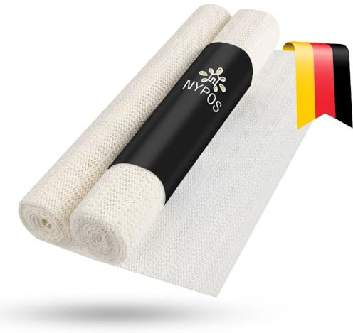 NYPOS Antirutsch-Matte in weiß (150x30cm), Teppichstopper Gummimatte Anti-rutsch, rutschfeste Unterlage, Schubladenmatte Teppichunterlage – Perfekt für Ihren Alltag!