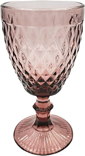 FRANCACOR JUEGO 6 COPA CRISTAL COLORES 300 ml -19 x 7 cms CMS (PÚRPURA)