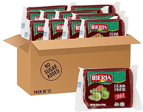 Iberia Guava Paste No Sugar 10.5 Ounce (Pack of 12)