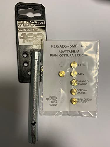 COMPATIBILI CON REX AEG E VARI MODELLI DI PIANI COTTURA E CUCINE A GAS (6) UGELLI GPL GAS PROPANO LIQUIDO + CHIAVE A TUBO IN DOTAZIONE
