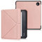 DINGGUAGUA Coque kobo Libra Colour 7 inch TPU Coque Étui kobo Libra 2 Liseuse eBook Housse avec Support Pliant Housse Protection Coque,Or Rose