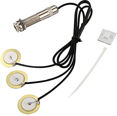 Tyenaza Gitarren-Piezo-Tonabnehmer, Gitarren-Tonabnehmer, Piezo-Wandler, vorverdrahteter Verstärker für akustische Instrumente