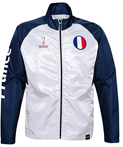 FIFA Jungen Official World Cup 2022 Training Jacket, Youth, France, Age 8-10 Track, White, Small, 8-9