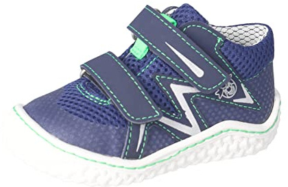 RICOSTA Baby Jungen Kletthalbschuhe Patti,Kinder Lauflernschuhe,WMS:Mittel,waschbar,Barfuß-Schuh,Nautic (180),23 EU