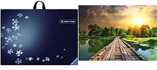 Ravensburger 17962 - Puzzlemappe - für Puzzles mit bis zu 1000 Teilen, Kombination aus Puzzle-Sortierschale und Puzzleunterlage & Mystisches Licht - 1000 Teile Puzzle, Natur-Aufnahme zum Puzzeln
