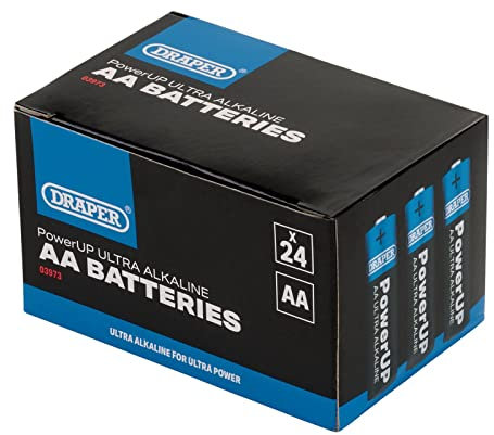 Draper 03973 PowerUP Ultra Alkaline AA Batteries (Pack of 24)