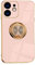 Knoowcase for iPhone 11 Case Silicone Rotatable Stand Ring Shockproof TPU Bumper Case Full Protective Slim Fit Back Case for iPhone 11, Pink