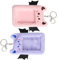 Dwaekki Kawaii Lanyard 2 Stücke Kartenhülle Sichtbare Kartenhülle Plüsch Kartenhalter Wiederverwendbarer Kartenhalter Schlüsselbund Kartenschutz Rosa Photocard Holder Keychain