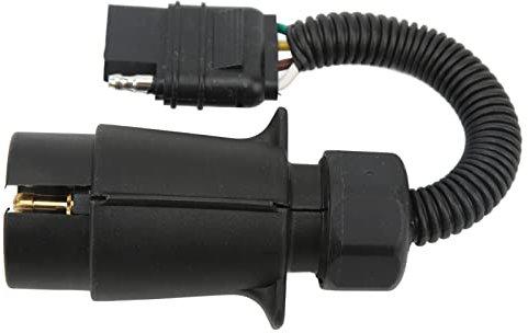 FOLOSAFENAR Prise d'adaptateur de remorque , Laiton 7 Broches à 4 Broches Plug and Play largement Flat Secure Stable Trailer Conversion Plug for Car