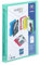Viquel - Flexibler Ordner, A4, personalisierbar, 4 Ringe, Rücken 2,5 cm, türkisgrün, durchscheinend
