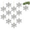 com-four® 12x Hängedeko Schneeflocke - Dekofigur aus vernickeltem Aluminium - weihnachtliches und Elegantes Wohnaccessoire - Dekoration für die Winterzeit
