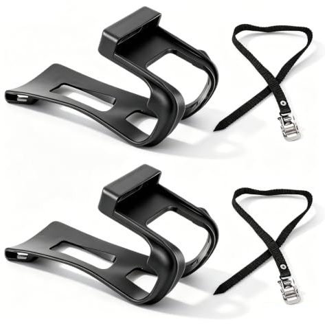 Fahrrad-Zehenclip, 1 Set Rutschfester Fahrradpedal-Zehenclip Mit Riemen Für Spin-Cycling, Indoor-Exercycle-Fahrrad, Stationäre Liegerad-Fahrradteile