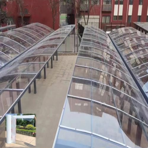 XINGWANGG Polycarbonat Platte 1,5mm Klar Kunststoffplatte,Dachblech für Gerätehaus,Frühbeet Ersatzplatten,Dachplatten für Gewächshaus Garten Carports Überdachung Regenfest (0,5m x 4,5m)