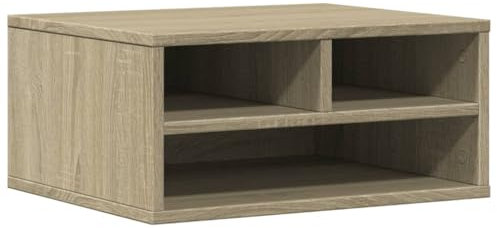 vidaXL Druckerständer, Druckertisch mit Stauraum, Druckerregal für Büro Arbeitszimmer, Druckerhalter Beistelltisch, Sonoma-Eiche Holzwerkstoff