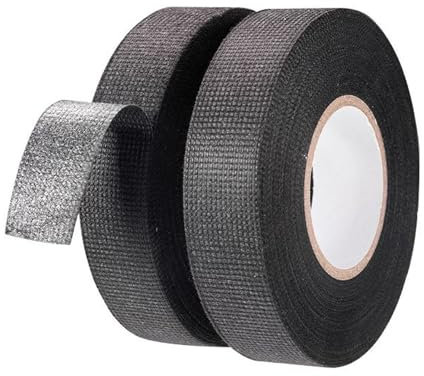 QZKJQDD 2Stücke Isolierband schwarz, 15m x 15cm, Selbstklebend, Hochviskos, Flanell, Elektrisch, Zum Isolieren und Abdichten von Kabeln