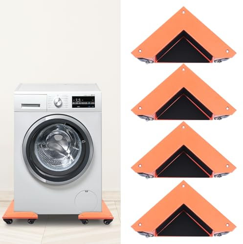 HOARLICN 4 Stück Möbelrollen Schwerlast, Eckenroller-Set Schreibtischschrank Ecke Möbel Transportroller Set Mover Dolly Möbel Dollies Roller Maximale Tragfähigkeit 1433 LBS