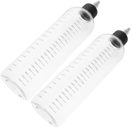 minkissy 2stücke Transparente Applikatorflaschen Für Haarfarbe Mit Messskala Wiederverschließbare Quetschflaschen Für Präzises Mischen Und Dosieren Von Haarfärbemitteln Für Salon Und Zuhaus