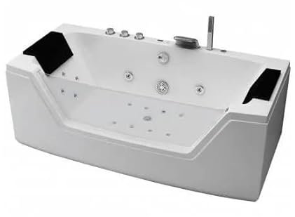Bagno Italia vasca da bagno idromassaggio full optional 170x80 cm con luci riscaldatore e ozonoterapia