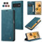 owlhold Handyhülle für Google Pixel 6 Pro klapphülle Premium Lederhülle Weiches Vintage-Nubukleder Faltbare Handytasche Ständer Schutzhülle Kartenfach Standfunktion hülle Google Pixel 6 Pro - Blaugrün