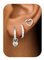 Chriscoco 3 Paar Ohrringe Silber Set für Damen 14 Karat Vergoldet Kleine Ohrstecker Zirkonia Creolen Gold Ohrringe Stecker für Mehrere Ohrlöcher