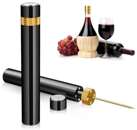 Corkscrew,Pump Bottle Opener,Wine Bottles Opener,Wine Pump Easy Cork Remover Corkscrew,Air PressurePump Wine Bottle Opener,Cork Remover Tool Gift for Home Bars Travel Picnic (Gold)