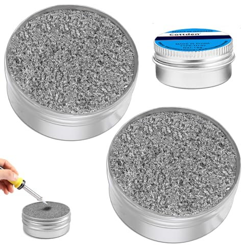 2 Stück Lötspitzen Reaktivator Bleifrei Lötspitzenreiniger,Entfernbare Oxidschicht,zur Reaktivierung Oxidierter Lötspitzen 32g