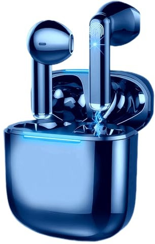 Genérico Auriculares Inalámbricos,Auriculares Inalámbricos Bluetooth, Cascos Inalambricos Bluetooth IPX7 Impermeable, Carga Rápida USB-C, Ajuste Cómodo (Azul)