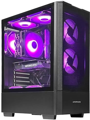 ZYNEEX Prebuilt Gaming Desktop PC, AMD Ryzen 5 5500, GeForce RTX 3050 6GB,16GB DDR4 3200MHz RAM, 1TB NVMe SSD, ARGB Air Cooling, Wi-Fi,Tower Computer for Gaming, Streaming, Editing