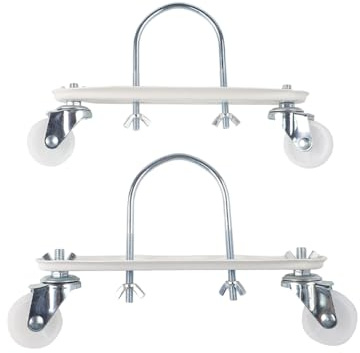 FUANA 2 soportes de calentador de radiador rellenos de aceite con ruedas de 360° para calentadores eléctricos, compatible con la mayoría de marcas, soporte de acero al carbono, accesorios de radiador