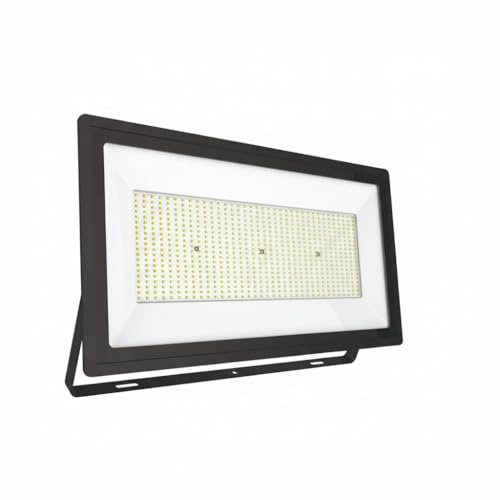 LUTECE Projecteur LED Pro Haute Puissance 500W 67500lm 135lm/W 4000K IP65 Blanc Neutre Aluminium Noir - Câble 1M - Garantie 5 Ans