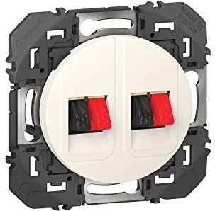 LEGRAND - Prise Murale pour Haut-Parleur dooxie - Permet de Connecter deux Enceintes - Poussette Automatique - Fabriqué En France - Blanc